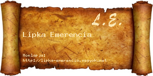 Lipka Emerencia névjegykártya